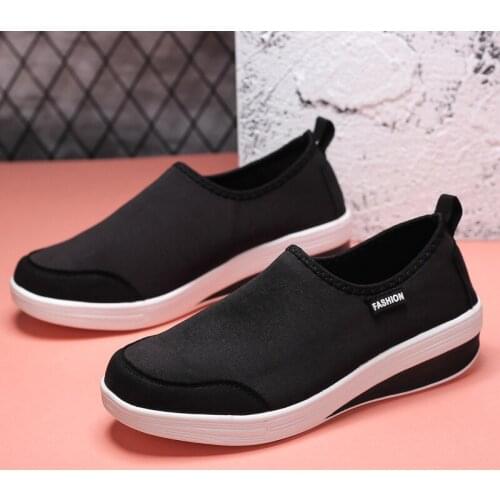 Sneakers Women Shoes Breathable Woman Vulcanize Shoes Slip On Womens Shoes With Vulcanized Rubber Soles Wedge Zapatillas Mujer