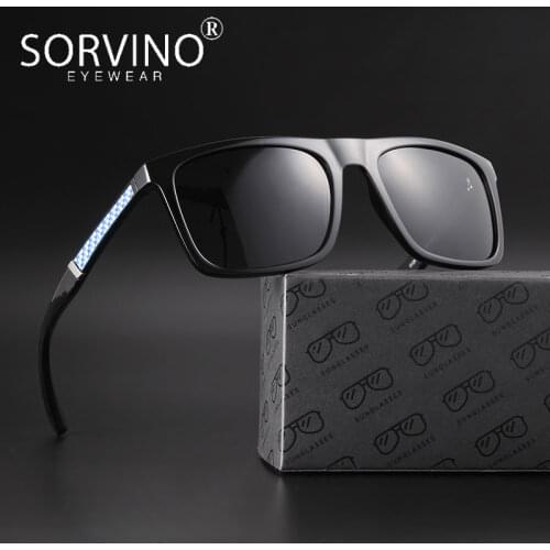 SORVINO Vintage Sunglasses Men Women Polarized 2020 Square Sunglass Luxury Brand Designer Rave Festival Big 90s Sun Glasses P348