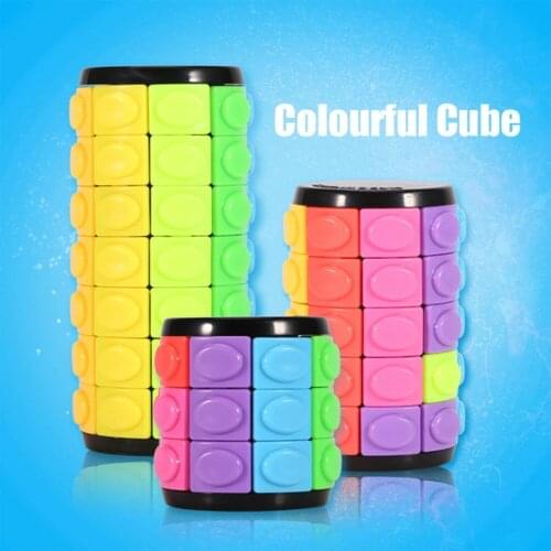 New Childrens intellectual color creative magic tower Baby Toys Decompression Finger Cube Square Puzzle Suitable Relax TOY