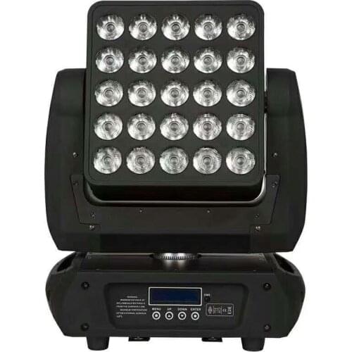 New Arrived LED 25 Moving Head Matrix Lights RGBW 4in1 With DMX512 Control For Disco Dj Party Wedding Pub LED Moving Head Light