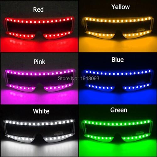 New Designed Luminous LED Glasses Fashion DJ Bar Night Party Glowing Props LED Rave Glasses Festival Dance Decor