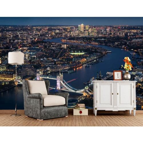 Papel de pared Bridges England Rivers London city photo 3d wallpaper,living room sofa TV wall bedroom wall papers home decor