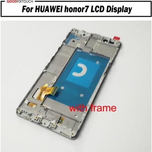 Original For HUAWEI honor7 LCD Display Digitizer good Touch Screen Assembly TouchScreen Panel Replacement + frame For honor 7