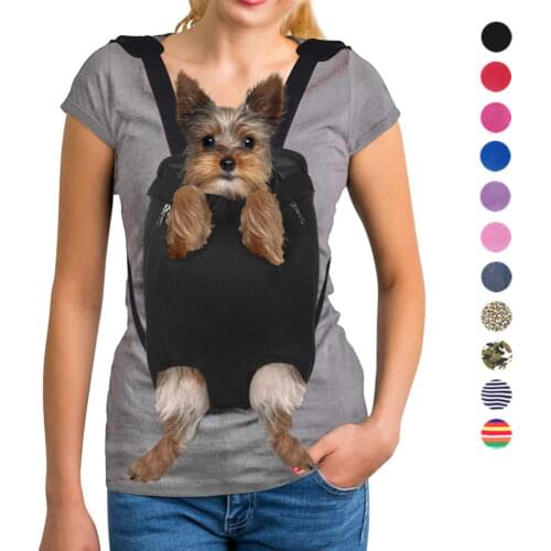 Mesh Pet Carrier Backpack Portable Cat Dog Legs Out Front Travel Bag Double Shoulder Walking Carrying Backpack for Bulldog Puppy