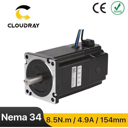 Cloudray Nema 34 Stepper Motor 8.5N.m 4.9A 2 Phase Servo Motor with Brake for CNC Router Engraving Milling Machine