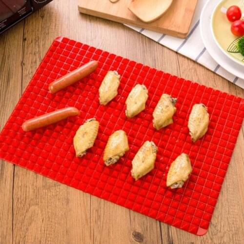 BBQ Silicone Baking Mats Pad Pyramid Shape Nonstick BBQ Pan Bakeware Moulds Microwave Oven Baking Tray Sheet Barbecue Mat Tools