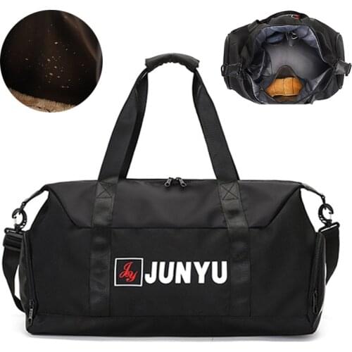 Fitness Bag Sports Bag Large Capacity Portable Travel Shoulder Bag Luggage Bag Dry Wet Separation with Shoes Comparent 2021