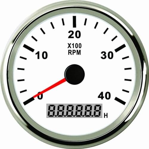 SAMDO 85mm Waterproof 4000 RPM Tachometer Gauge With Hour Meter For Marine Tachometer Car Truck Boat