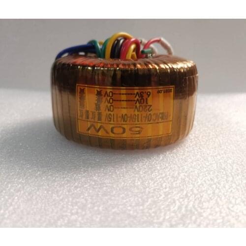 1PCS 50VA (50W) toroid transformer for tube preamp board output ：220V + 6.3V +12.6V
