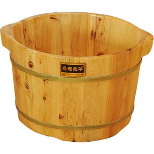 Foot Care Cedar Barrel Foot Bath Barrel Wash Basin Thick Tub Solid Wood Foot Massage Barrel Household Foot Pedicure Bath Tube