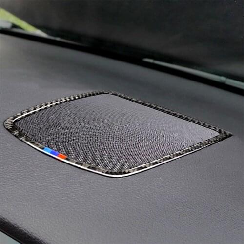 Carbon Fiber Car Interior Decoration Sound Stereo Speaker Panel Frame Trim Cover Sticker for BMW 5 Series F07 GT 2010-2016 Decal