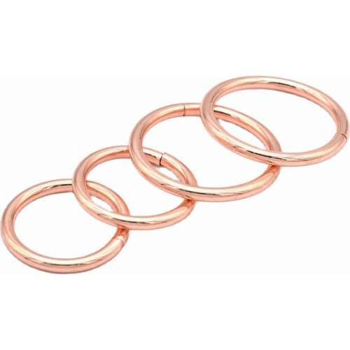25/32mm Rose gold O Rings Metal Loops O Ring O Buckle Belt Strap Buckle Welded,Bag handle Handbag Purse Bag Hardware Supplies