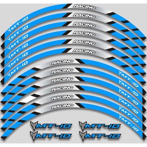 High quality motorcycle tire waterproof wheel logo sticker rim personality reflective stripe suit for YAMAHA MT-10 MT10 mt10