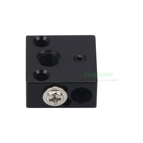 1pcs Upgrade Black Aluminium Creality CR-10 Ender-3 heater block for Creality CR-10 CR-10S Ender-3 3D printer MK8 hotend kit