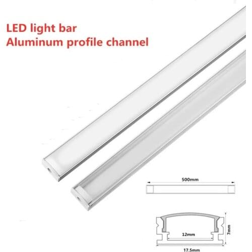 2-30pcs/lot LED aluminum profile U Style 0.5M for 5050 5630 led strip,milky/transparent cover for aluminum channel