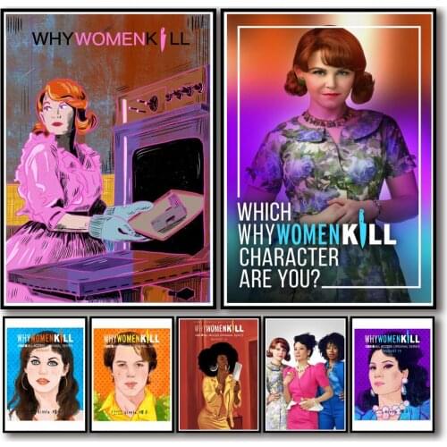 22 Designs Tv Show Why Women Kill Whitepaper Poster Artwork Homedecal Fancy Wall Sticker for Coffee House Bar