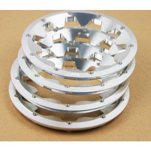 4 Pieces of KingMotor Alloy Beadlock (Outside) Wheel Rim Fit Rovan HPI Baja 5B