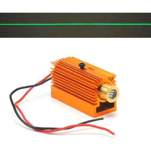 532nm 50mW Focus Line Green Laser Diode Module 5V Brass Locator with Heatsink Holder