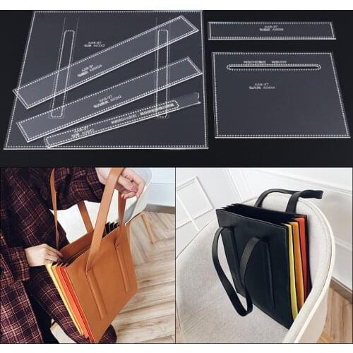Acrylic Stencil Laser Cut Template DIY Leather Handmade Craft Handbag Sewing Pattern 30*33*3cm