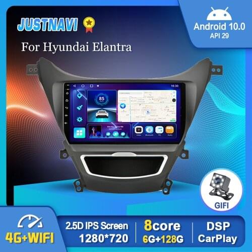 EKIY 6G 128G Car Radio For Hyundai Elantra 2011-2016 Android 10.0 Multimedia Player Navigation Carplay Auto DSP GPS Touch Screen