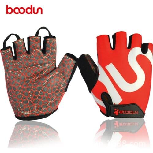 Boodun Children New Cycling Gloves Kids Half Finger Gloves Summer Anti Slip Gel Pad Gloves for Boys Girls Road Bike Riding