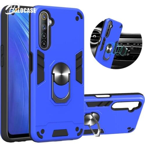 For OPPO Realme X XT X2 2 3 5 6 Pro 6i 3i C1 C2 C3 C11 C12 C15 Q Case Armor Car Magnetic Phone Cover Reno 2 2Z 2F 3 Pro Cases