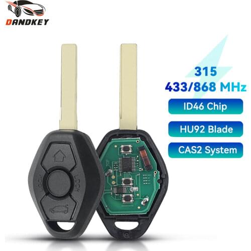 Dandkey For BMW CAS2 5 series E46 E60 E83 E53 E36 E38 3 Buttons Remote Car Key ID46 Chip 315LP MHZ 315MHz 433MHZ 868MHZ HU92