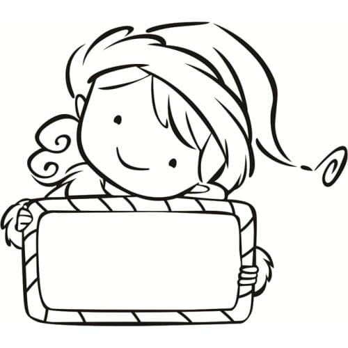 Drawing board girl Transparent Clear Stamps Silicone Seals for DIY scrapbooking photo album Card Making