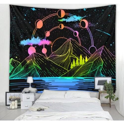 Moon Tapestry Mandala Hippie Wall Mounted Tapestry Bohemian Psychedelic Tapiz Witchcraft Astrology Tapestry