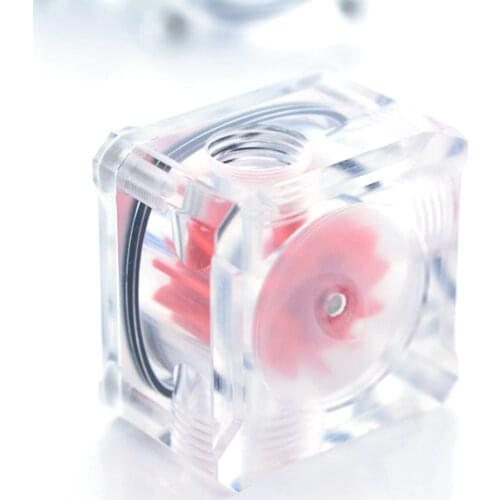 FREEZEMOD Square Liquid 3-way Flow Meter Observing Transperant 3 Way Water Flow Cube Indicator Water Cooler For Flow Modding