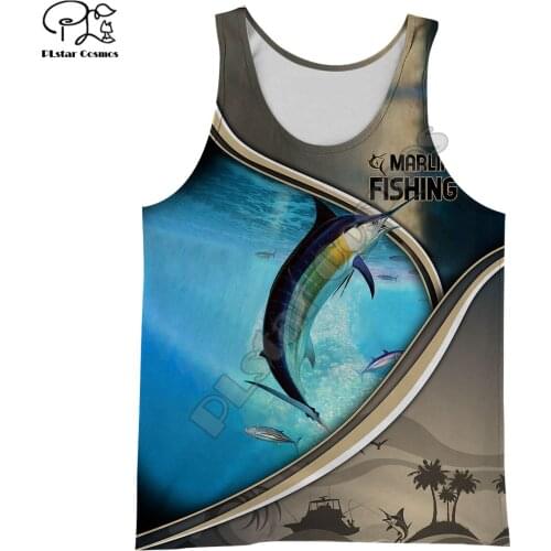 PLstar Cosmos Marlin Fishing Summer Tank Top Fashion Women Men Harajuku Casual 3D Print Animal Colorful Fish Vest Style-5