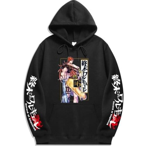 Cool Japanese Anime Record Of Ragnarok Printed Hooded Fashion Sweatshirt Casual Loose Soft Pullovers Unisex Hoodie Hot