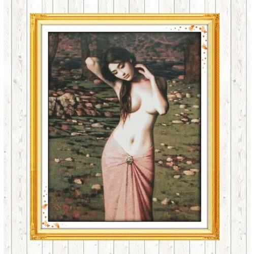 Bath Handmade DIY Needlework Crafts Cross Stitch Embroidery Kits 14CT 11CT Counted and Stamped DMC Cotton Thread Printed Canvas