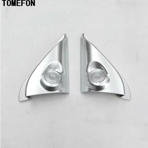 ABS Chrome For Mitsubishi Outlander ASX 2016 Door Speaker Tweeter Triangle Decorative Stickers Cover Case Frame Trim 2PCS