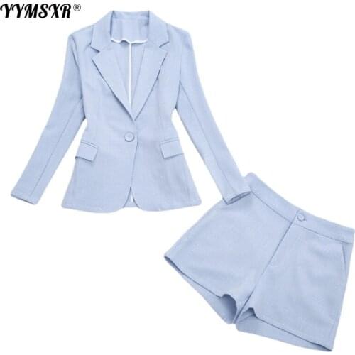 2021 Summer New Style Cotton and Linen Thin Small Suit Pants Sets Casual Long-sleeved Jacket Shorts Two-piece High Quality