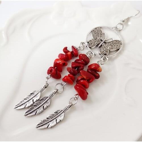 New Fashion Earrings Trend 2021 Jewelry Accessories Women Stone Drop Bohemian Butterfly Statement Earrings High Quality Hot Sale