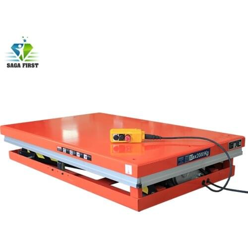 1Ton - 4 Ton Load Customized Lifting Table Electric Hydraulic Scissor Lift Lifting Pallet With 1M -4M Height