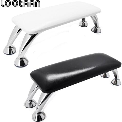 Black Genuine Leather Nail Hand Pillow Rest Superior Quality Manicure Table Hand Cushion Pillow Holder Arm Rests Nail Art Stand