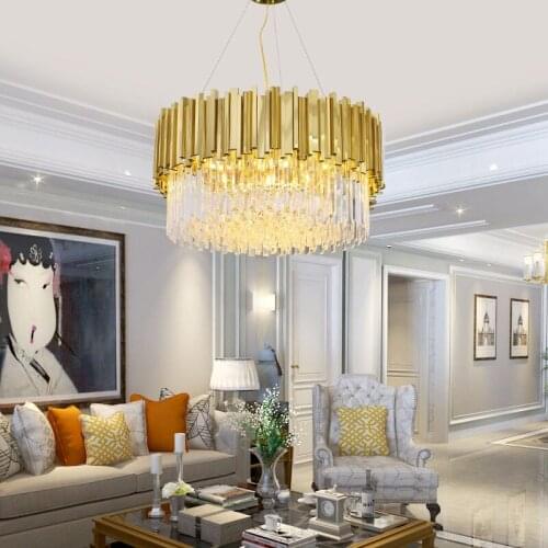 Postmodern Crystal Living Room Chandelier Simple Restaurant Lamp Designer Sample House Lamp Villa Luxury Crystal Chandelier LED