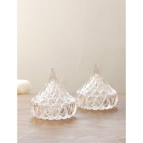 Crystal Glass Box Home Decor Ring Storage Organizer Creative Design Gift