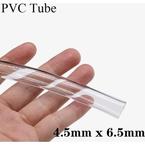 1M 4.5mm x 6.5mm PVC Tube Transparent Soft Pipe Antifreeze Oil Hose Garden Irrigation Soft Hose Plant Watering Pots Tube