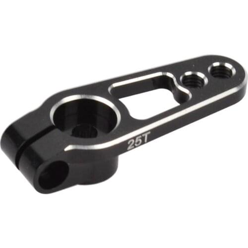 1PCS Aluminum Alloy 25T 31Mm Steering Servo Arm Horn for RC Car Crawler Parts,Black