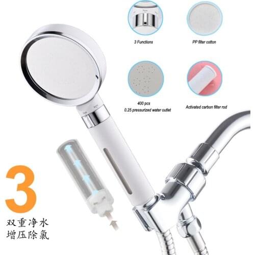 Water purification spray pressurized chlorine removal filter hand spray shower head SPA beauty set