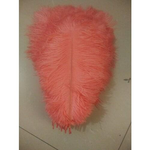 100pcs/lot peach ostrich feather 50-55cm 20-22inches plumages splendid ostrich feather for wedding decorations plume