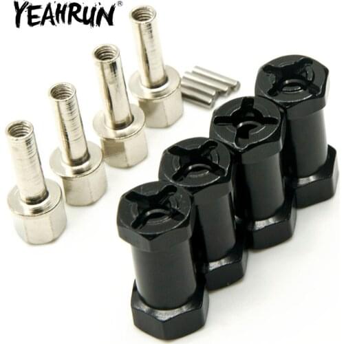 YEAHRUN Aluminum 12mm Wheel Hub Hex Drive Adaptor with 25mm Offset for RC SCX10 WRAITH