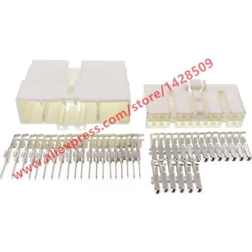 10 Sets 20 Pin Auto Fuse Box Cable Connector Female Male Plug With Terminals For BUICK MG641083