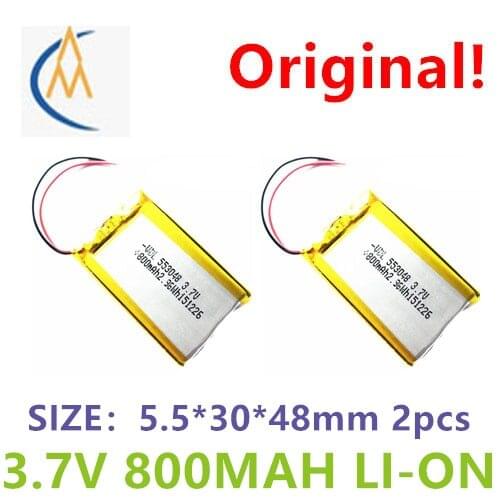 2PCS 553048 553050 3.7V 800MAH 503048 dog trainer lithium battery 603050 navigator GPS audio toy horn vibrator charging bank