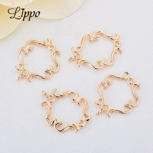 20pcs Gold Color Plated Branch Charms 15*20mm Pendants For Metal Jewellery Making