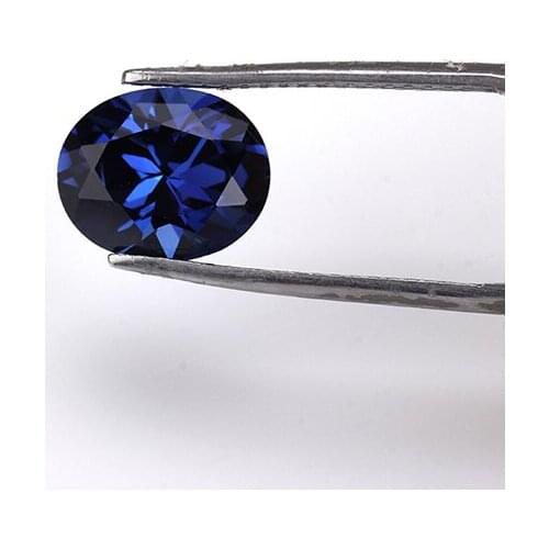 34# 3*5mm Syn Corundum Blue 5pcs Loose Corundum Stone for DIY Setting