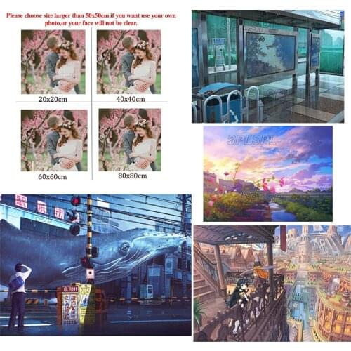 5D Diy Diamond Painting Anime Landscape Character Full Drill Cross Stitch Kit Mosaic Home Decoration Can Be Customized
